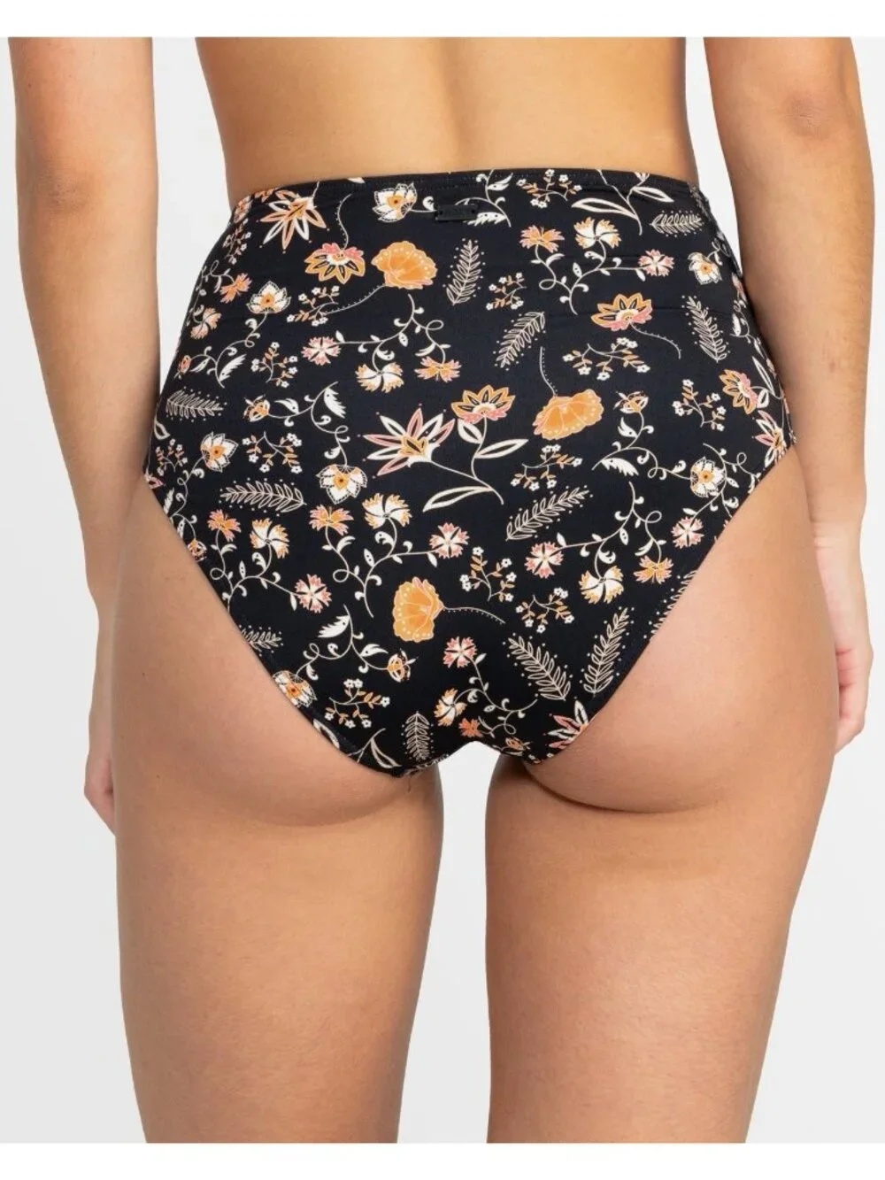 $48 ROXY Women’s Kerala Midwaist  Hipster Bikini Bottom In Black Size Small